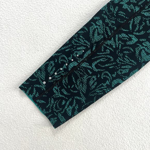 Lululemon Fast Free 7/8 Tight II Nulux 25” Thrive Viridian Green Black Pant 4 - Picture 3 of 10